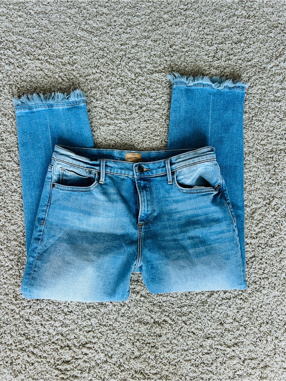 Sundance Driftwood Frayed-Hem crop Jeans Sz 30
